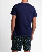 Pyjama T-Shirt & Short Nael bleu marine